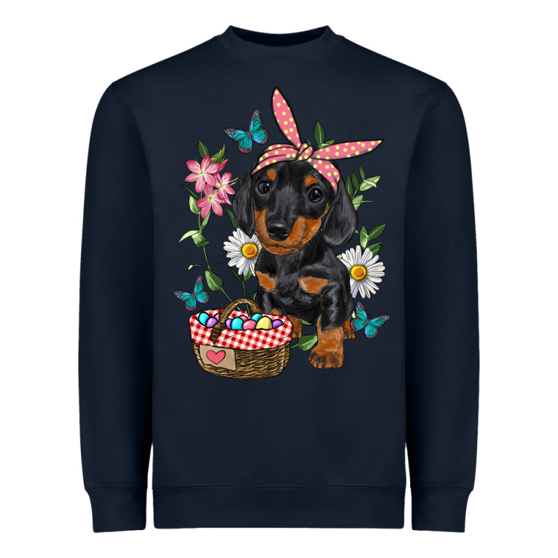 Easter Dachshund Heavyweight Sweatshirt by RanaPortraitStore | Teevron