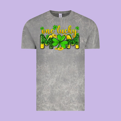 One Lucky Mom Vintage Tee Designed By Zillion Design Studio