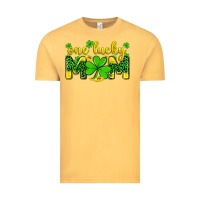 Vintage Mustard one lucky mom Vintage Tee - Zillion Design Studio