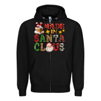 Black made in santa claus ado Zipper Hoodie - AdoDesignShop