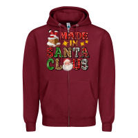Burgundy made in santa claus ado Zipper Hoodie - AdoDesignShop