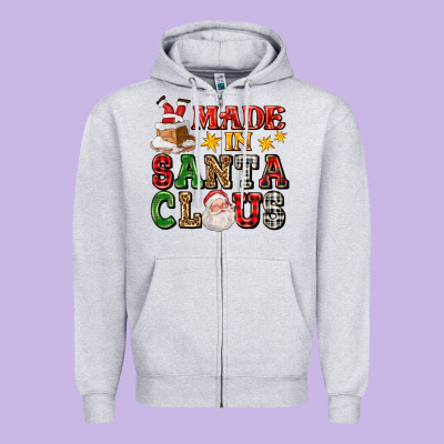 Made In Santa Claus Ado Zipper Hoodie Designed By Adodesignshop