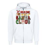 White made in santa claus ado Zipper Hoodie - AdoDesignShop