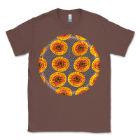 Chestnut african fabric pattern round earrings 4 Classic Tee - BundleAndBundleShop