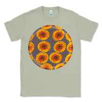 Matcha african fabric pattern round earrings 4 Classic Tee - BundleAndBundleShop