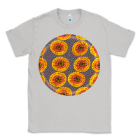 Moon Dust african fabric pattern round earrings 4 Classic Tee - BundleAndBundleShop