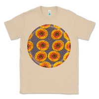 Mushroom african fabric pattern round earrings 4 Classic Tee - BundleAndBundleShop