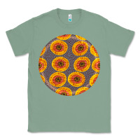 Sage african fabric pattern round earrings 4 Classic Tee - BundleAndBundleShop