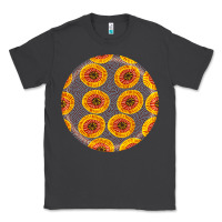 Smoke african fabric pattern round earrings 4 Classic Tee - BundleAndBundleShop