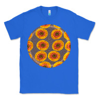 True Royal african fabric pattern round earrings 4 Classic Tee - BundleAndBundleShop
