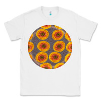 White african fabric pattern round earrings 4 Classic Tee - BundleAndBundleShop