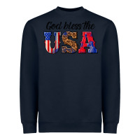 Navy god bless the usa Heavyweight Sweatshirt - texasbilliewilder