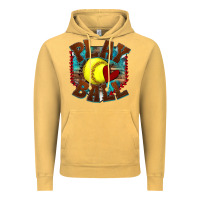 Vintage Mustard play ball softball Vintage Hoodie - texasbilliewilder