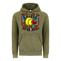 Vintage Olive play ball softball Vintage Hoodie - texasbilliewilder