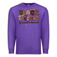 Purple black educator by popular demand Premium Sweatshirt - MaliasSmallBusiness
