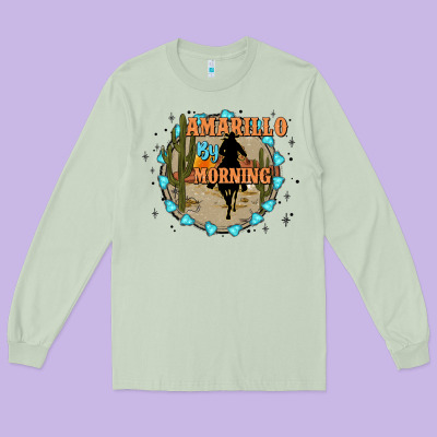 Amarillo By Morning Long Sleeve Tee Designed By Jahusdesignshop