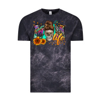 Cloud Black mom life with skull Vintage Tee - Zillion Design Studio