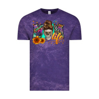 Cloud Purple mom life with skull Vintage Tee - Zillion Design Studio