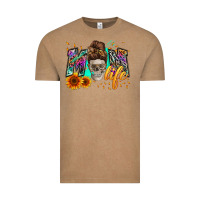 Vintage Coffee mom life with skull Vintage Tee - Zillion Design Studio