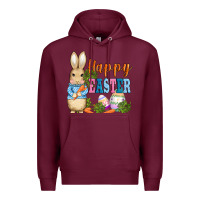 Burgundy easter bunny egg and carrots Premium Hoodie - AdoDesignShop