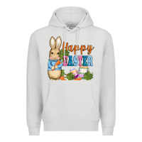 Dove Grey easter bunny egg and carrots Premium Hoodie - AdoDesignShop