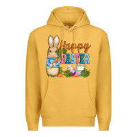 Mustard easter bunny egg and carrots Premium Hoodie - AdoDesignShop