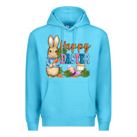 Ocean Blue easter bunny egg and carrots Premium Hoodie - AdoDesignShop
