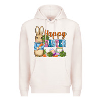 Pale Pink easter bunny egg and carrots Premium Hoodie - AdoDesignShop