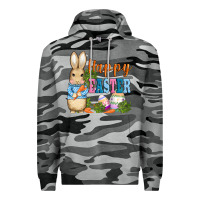 Slate Camo easter bunny egg and carrots Premium Hoodie - AdoDesignShop