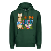 Sports Green easter bunny egg and carrots Premium Hoodie - AdoDesignShop