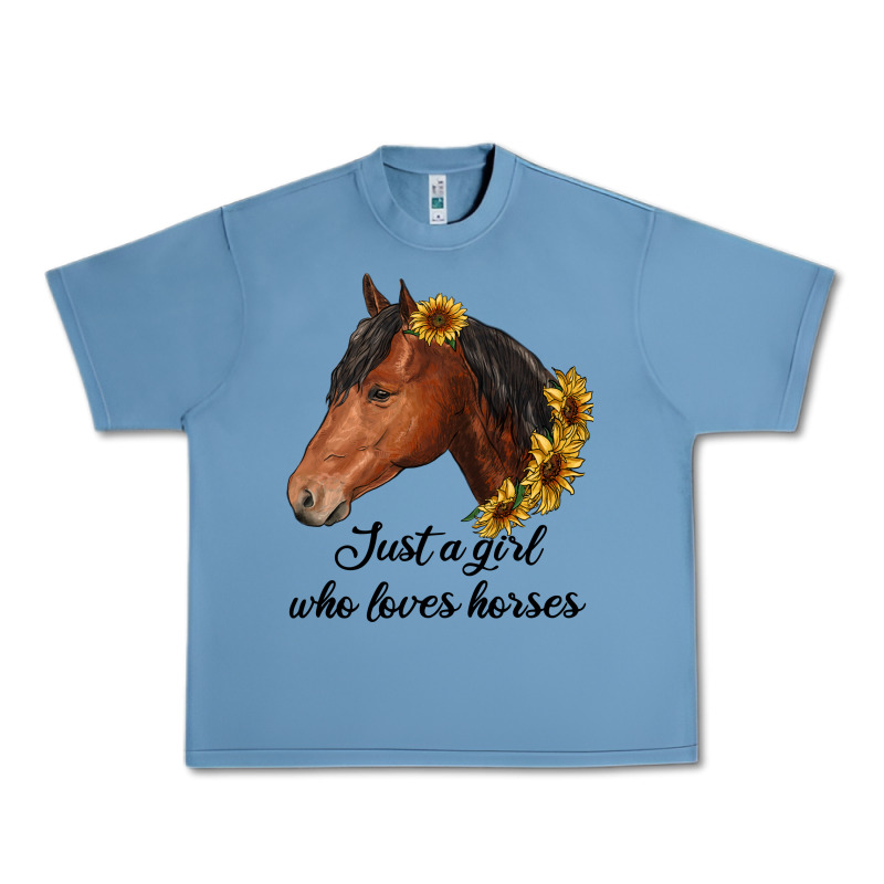 Just A Girl Who Loves Horses Urban Heavy Tee by RanaPortraitStore | Teevron