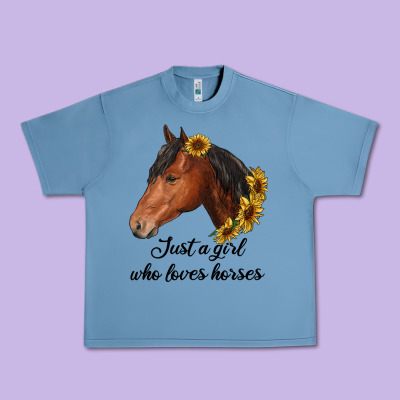Just A Girl Who Loves Horses Urban Heavy Tee Designed By Ranaportraitstore
