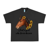 Pigment Black just a girl who loves horses Urban Heavy Tee - RanaPortraitStore