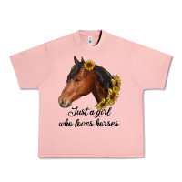 Salmon just a girl who loves horses Urban Heavy Tee - RanaPortraitStore