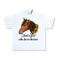 White just a girl who loves horses Urban Heavy Tee - RanaPortraitStore