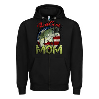 Black reel cool mom fishing Zipper Hoodie - Jasminsmagicworld