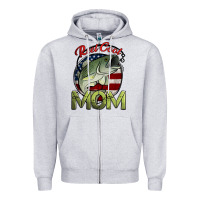 Heather Grey reel cool mom fishing Zipper Hoodie - Jasminsmagicworld