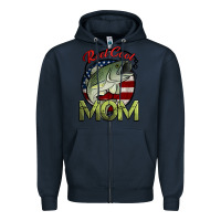 Navy reel cool mom fishing Zipper Hoodie - Jasminsmagicworld