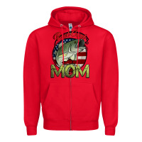 Red reel cool mom fishing Zipper Hoodie - Jasminsmagicworld