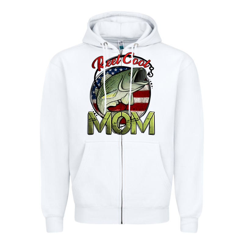 Reel Cool Mom Fishing Zipper Hoodie by Jasminsmagicworld | Teevron