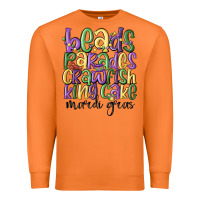 Carrot beads parades crawfish king cake mardi gras Premium Sweatshirt - MaliasSmallBusiness