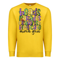 Lemon beads parades crawfish king cake mardi gras Premium Sweatshirt - MaliasSmallBusiness