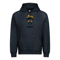Navy Glitter Patterned Leopard Mom Skull Urban Hoodie - Bettercallsaul