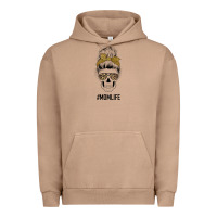 Pigment Burro Glitter Patterned Leopard Mom Skull Urban Hoodie - Bettercallsaul