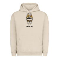 Pigment French Oak Glitter Patterned Leopard Mom Skull Urban Hoodie - Bettercallsaul