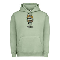 Pigment Oil Green Glitter Patterned Leopard Mom Skull Urban Hoodie - Bettercallsaul