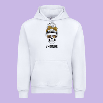 Glitter Patterned Leopard Mom Skull Urban Hoodie Designed By Bettercallsaul