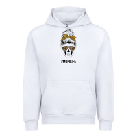 White Glitter Patterned Leopard Mom Skull Urban Hoodie - Bettercallsaul
