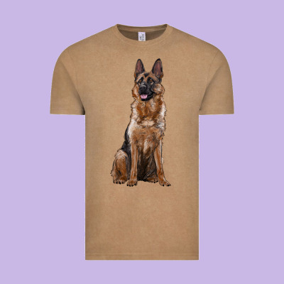 German Shepherd Vintage Tee Designed By Ranaportraitstore