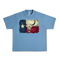Pebble Blue texas flag Urban Heavy Tee - BarkalooDesign
